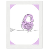 Melodic Moments - Stylish Headphones Print - 13x18 cm 5x7″ White frame - Framed Prints