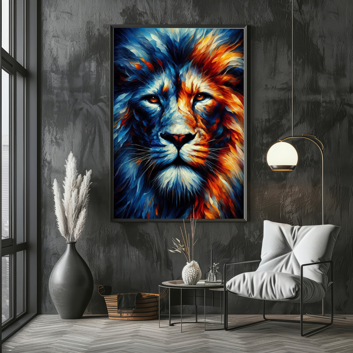 Vibrant Strength of the Lion - 12x18 - Posters, Prints, & Visual Artwork