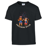 Patriotic Animal Friends Celebration - Black - T-Shirts