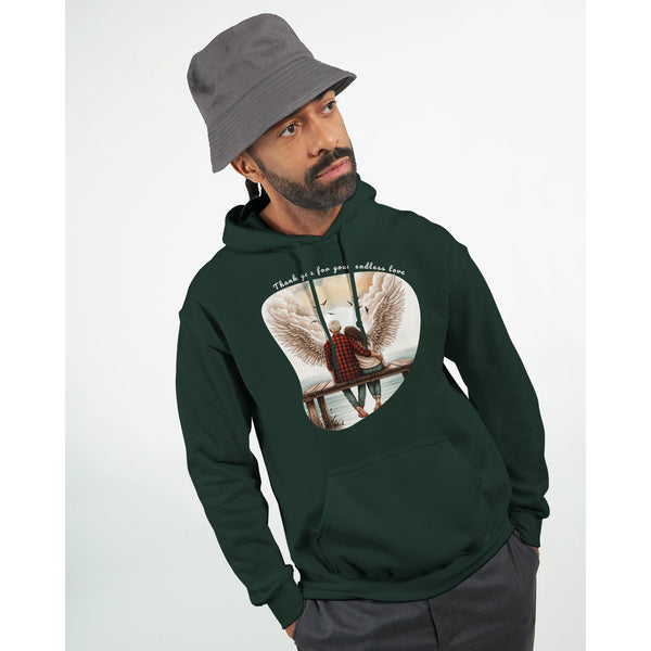 Wings of Love - Cherishing Every Moment - Forest Green - Hoodies