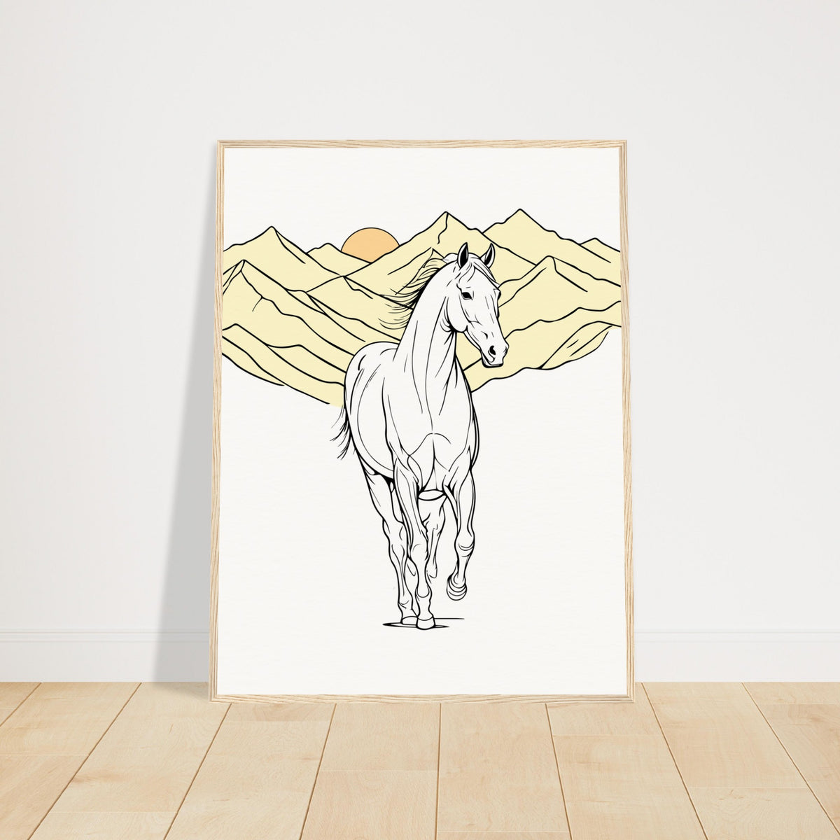 Mountain Majesty - The Spirit of the Wild - 60x80 cm 24x32″ Wood frame - Wooden Framed Posters