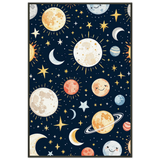 Lunar Giggles - Planet Beauty Poster - - Metal Framed Posters