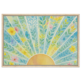 Gift of Sunshine – Floral Sunburst Framed Canvas - - Canvas