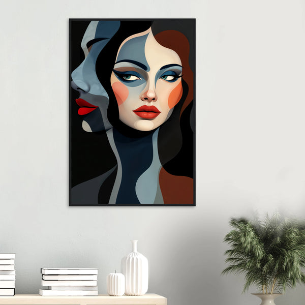 Dual Faces Wooden Framed Poster – A Gift of Inner Reflection - Black frame - Wooden Framed Posters