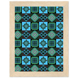 Symmetry in Blue - Luxurious Framed Print - 15x20 cm 6x8″ Wood frame - Wooden Framed Posters