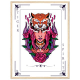 Artistry Unleashed - Warrior, Sacred Bull, and Tiger Spirit - - Wooden Framed Posters