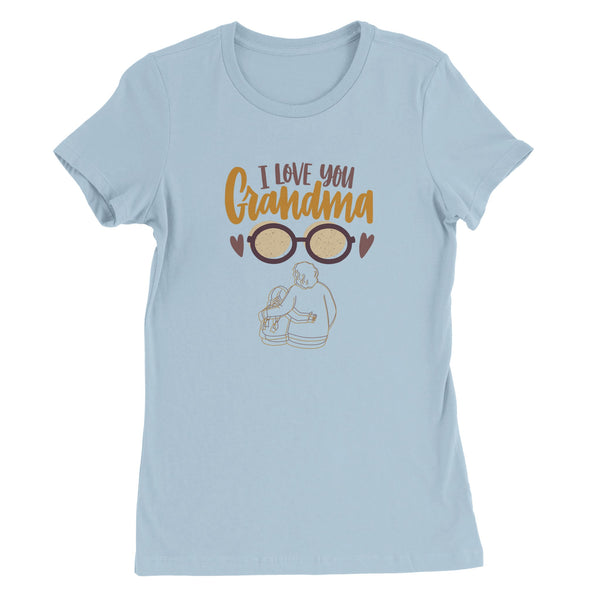 I Love You Grandma Tee – Bella + Canvas - Baby Blue - T-Shirt