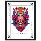 Artistry Unleashed - Warrior, Sacred Bull, and Tiger Spirit - - Wooden Framed Posters