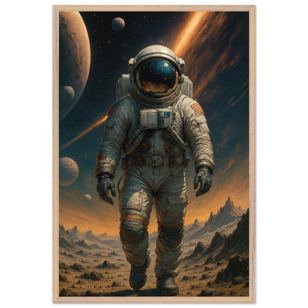Cosmic Voyager – Wooden Framed Poster Gift - Wood frame - Wooden Framed Posters