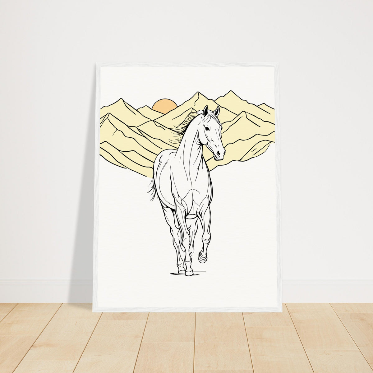 Mountain Majesty - The Spirit of the Wild - 45x60 cm 18x24″ White frame - Wooden Framed Posters