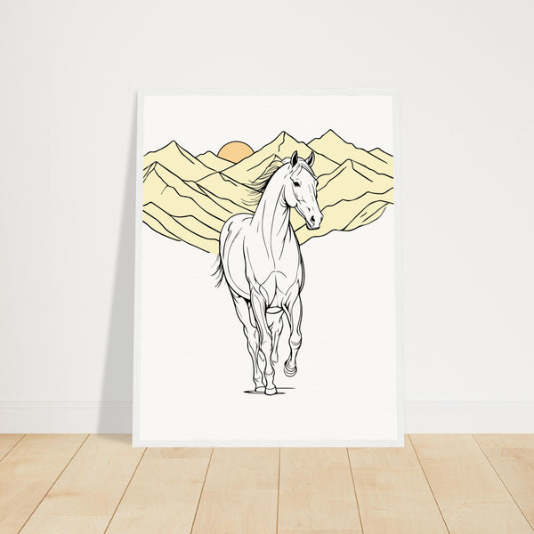 Mountain Majesty - The Spirit of the Wild - 45x60 cm 18x24″ White frame - Wooden Framed Posters