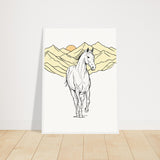 Mountain Majesty - The Spirit of the Wild - 50x70 cm 20x28″ White frame - Wooden Framed Posters