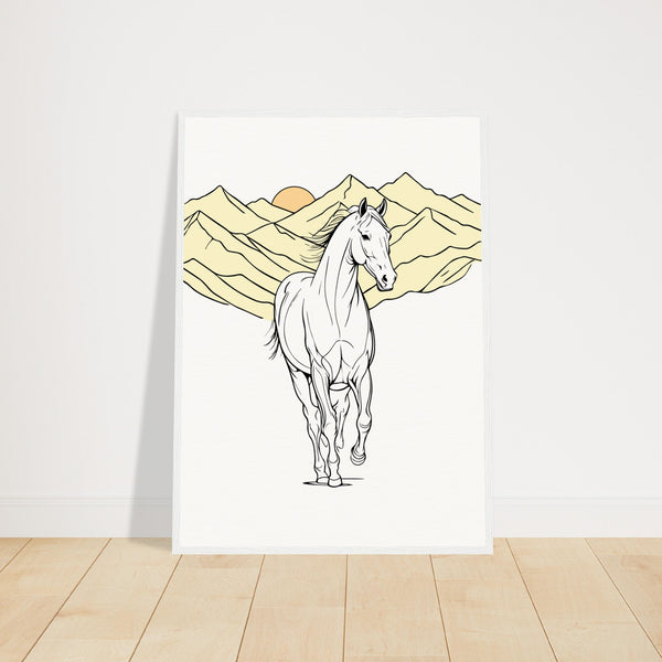 Mountain Majesty - The Spirit of the Wild - 50x70 cm 20x28″ White frame - Wooden Framed Posters