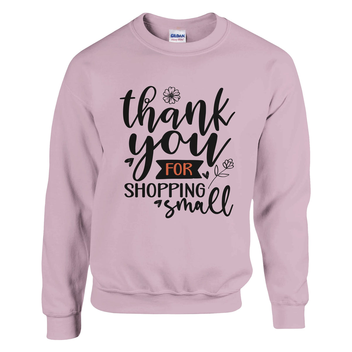 Gratitude in Style - 'Thank You' Statement - Light Pink - Sweatshirt