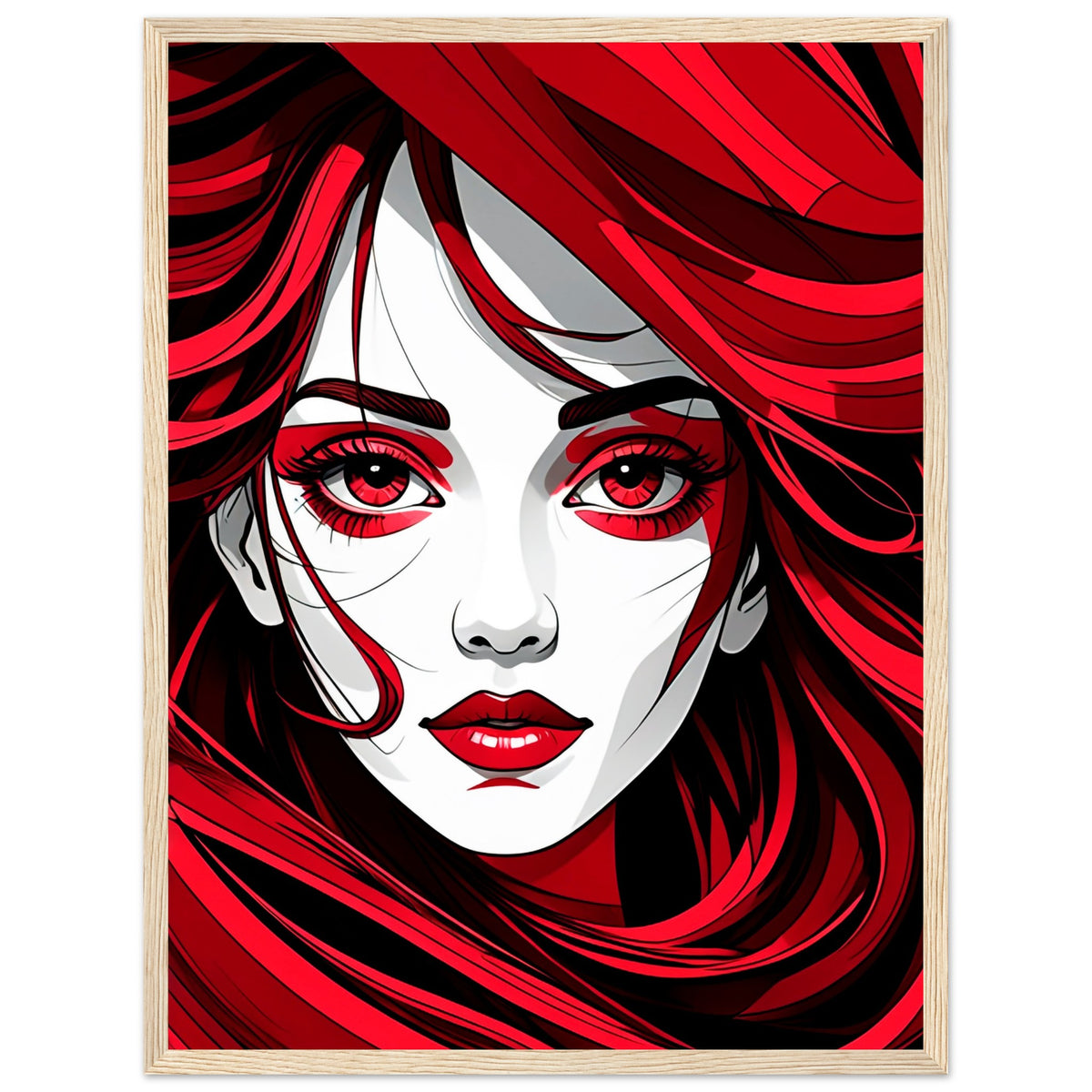 Red Passion - Art That Speaks - 45x60 cm 18x24″ Wood frame - Framed Poster