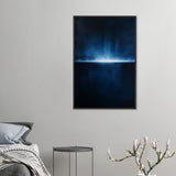 Night Horizon Wooden Poster – Moody Art for Thinkers - Black frame - Wooden Framed Posters