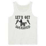 Beach Party Vibes - 'Let’s Get Smashed' Summer Wear - White - Tank Tops