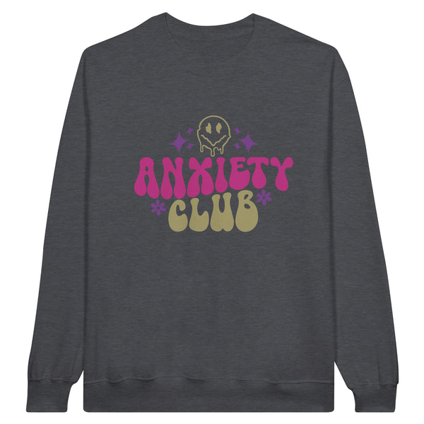 United in Struggle - Proud Member of the Anxiety Club - Dark Heather - Print Material