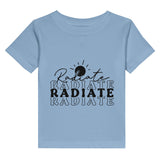 Radiate Joy Tee - Wear Your Positive Energy Proudly - Light Blue - T.shirts