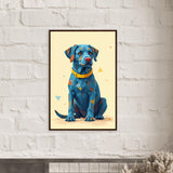 Crystal Canine - Unique Dog Portrait Framed Poster - 60x90 cm 24x36″ Dark wood frame - Framed Posters