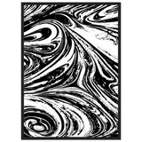 Black & White Swirl - Premium Matte Framed Poster - 50x70 cm 20x28″ Black frame - Metal Framed Posters