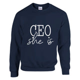 CEO of Kindness - Empower Yourself and Others - Navy - Crewneck Sweatshirts