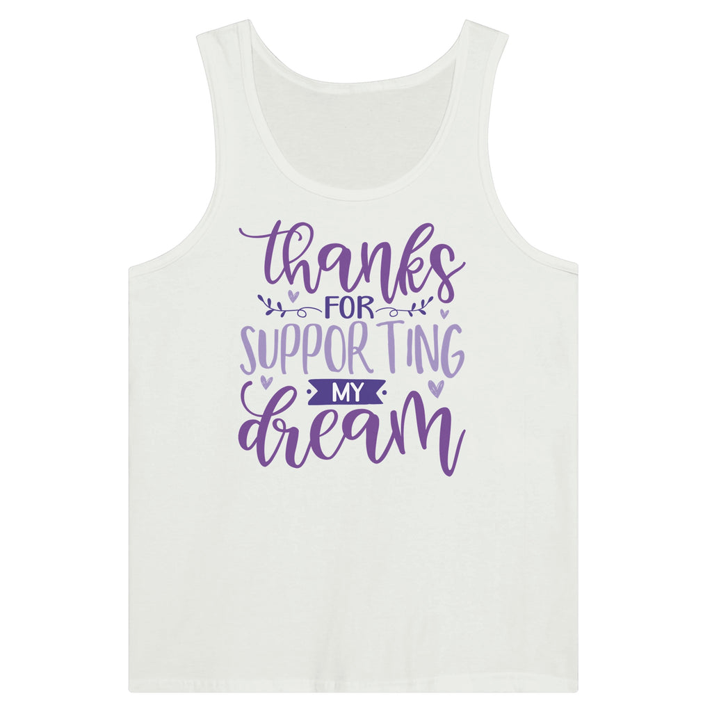 Dream Weaver - Thanks for Supporting My Journey - White - Tank Tops