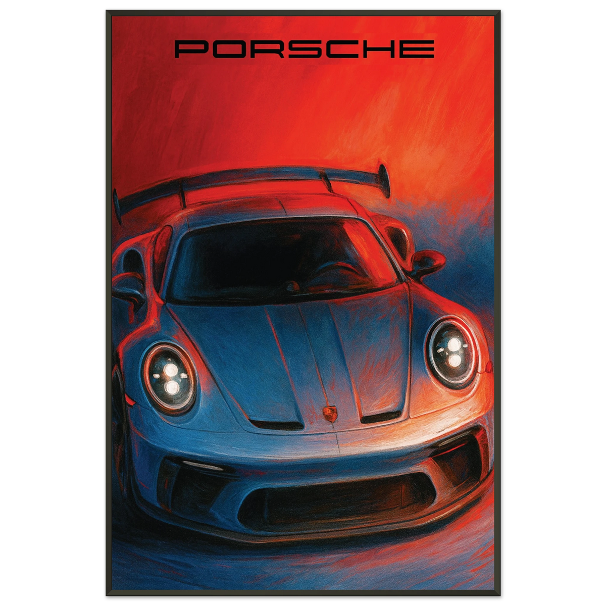 Porsche Power – Metal Framed Poster Gift for Enthusiasts - - Metal Framed Posters