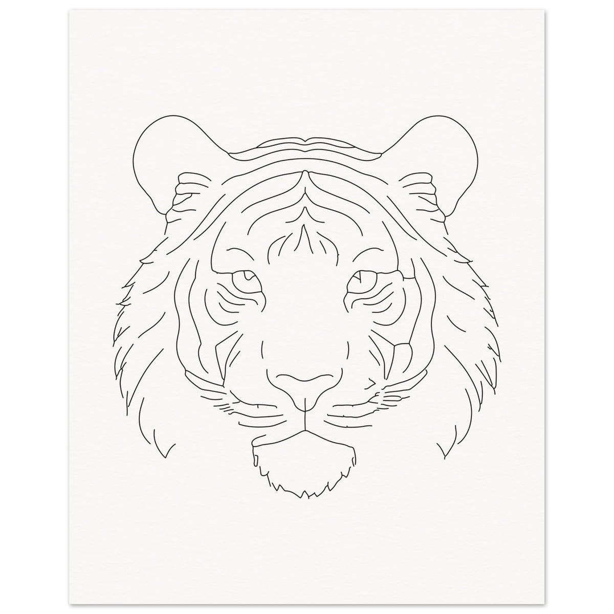 The Silent Majesty - Tiger Line Art Poster - - Posters