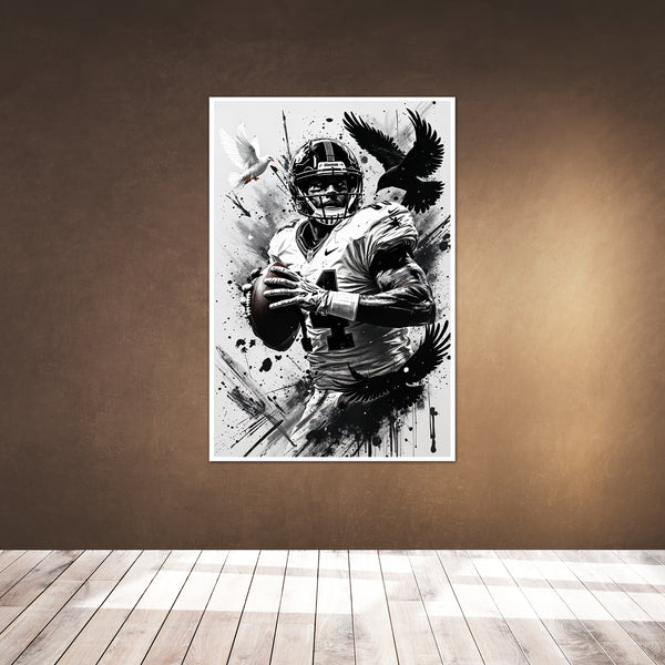 Game Day Warrior - Football Art - - Framed Posters