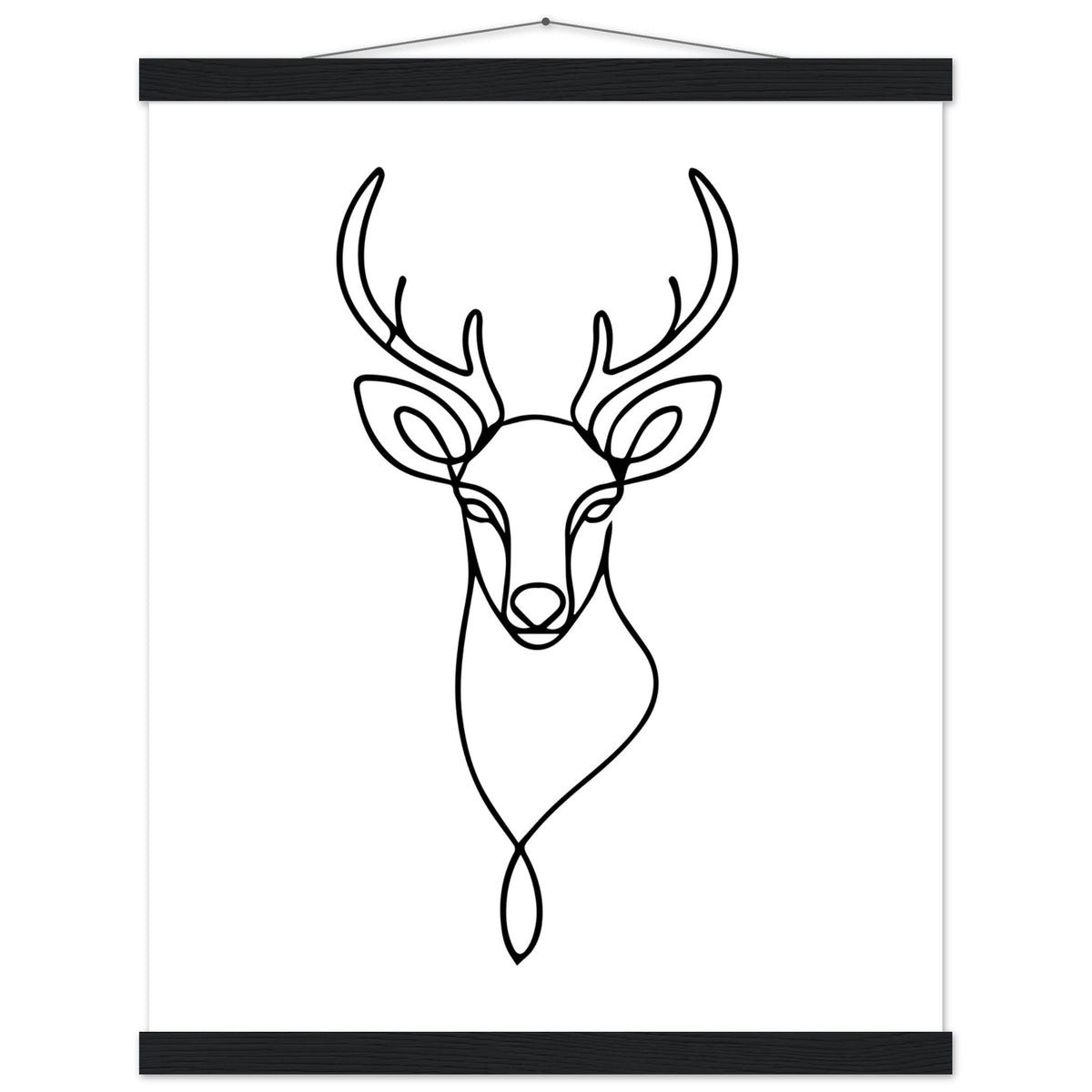 Graceful Lines - Deer Design for Contemporary Spaces - - Posters With Hanger