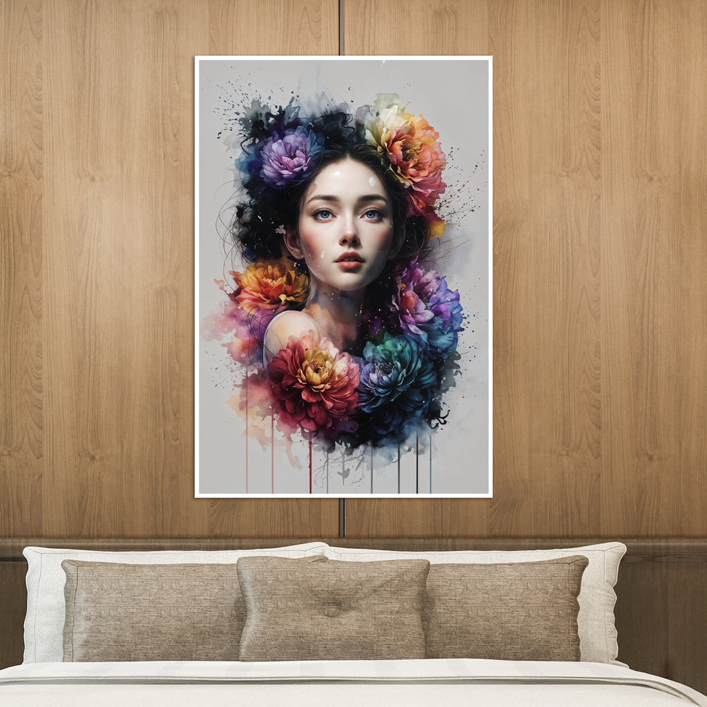 Vivid Elegance - Flowered Grace - 24x36 - Framed Posters