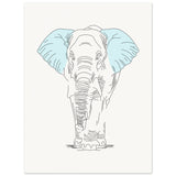 Gentle Giant - Minimalist Elephant Art - 45x60 cm 18x24″ - Posters