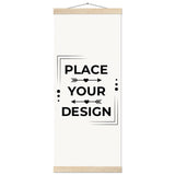 Elevate Your Space - Customizable Premium Matte Paper Poster with Hanger - 25x60 cm 10x24″ Natural wood wall hanger - Wooden Framed Posters