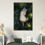 Gift Whimsical Memories – Cat Forest Metal Framed Poster - - Metal Framed Posters