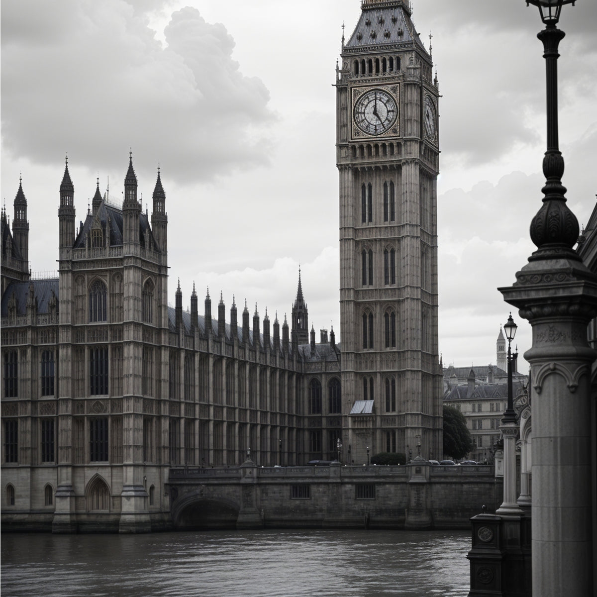 Timeless London - Big Ben Elegance - AI-Crafted - 24x36 - Framed Posters