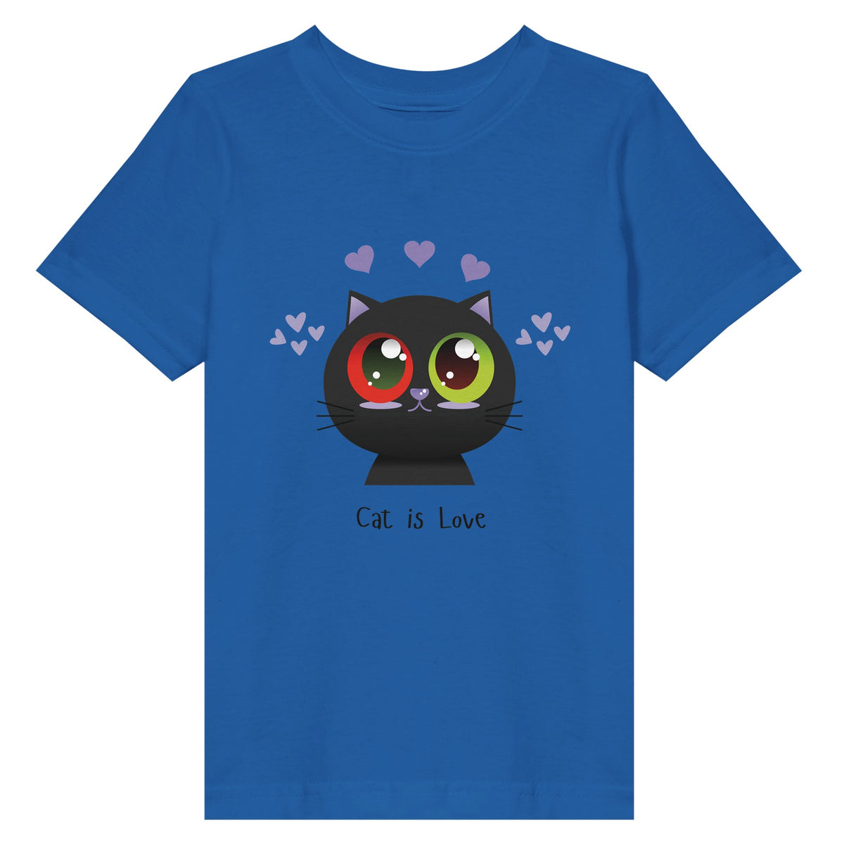 Pawsitively Heartwarming - Cat is Love Tee Edition - Royal - Print Material