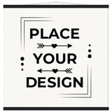 Elevate Your Space - Customizable Premium Matte Paper Poster with Hanger - 70x70 cm 28x28″ Black wall hanger - Wooden Framed Posters