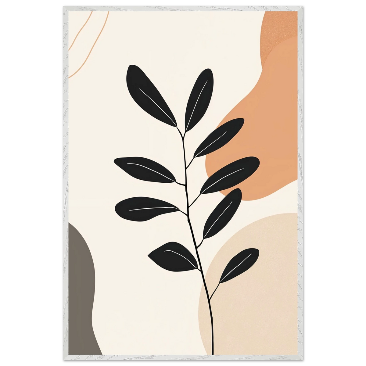 Botanical Calm – Wooden Framed Poster for Her - - Wooden Framed Posters