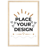 Art on Display - Ready-to-Hang Wooden Framed Customizable Poster - - Wooden Framed Posters