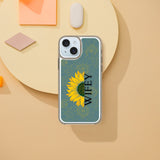 Sunflower Duo - WIFEY & HUBBY iPhone Cases - iPhone 15 Phone Case For Wifey - Tech Accessories