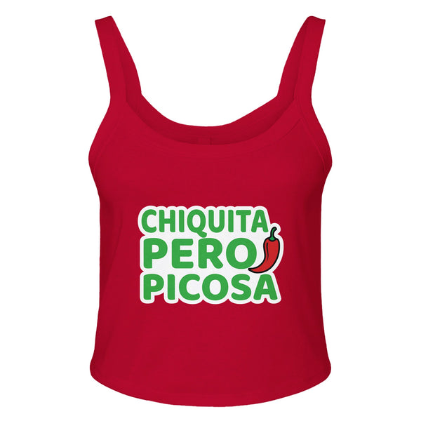 Hot & Petite - Chiquita Pero Picosa Apparel - solid red blend - Tank Tops