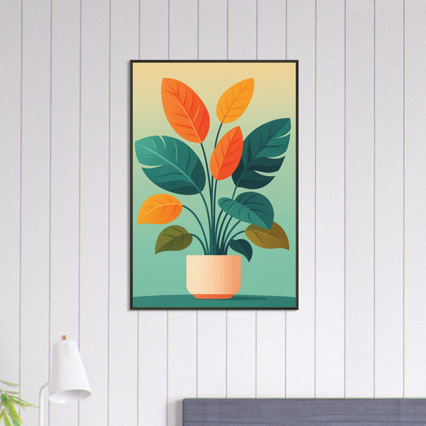 Gift Botanical Calm – Metal Framed Poster for Plant Lovers - - Metal Framed Posters