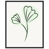 Elegant Floral Essence - Wooden Framed Art - - Wooden Framed Posters