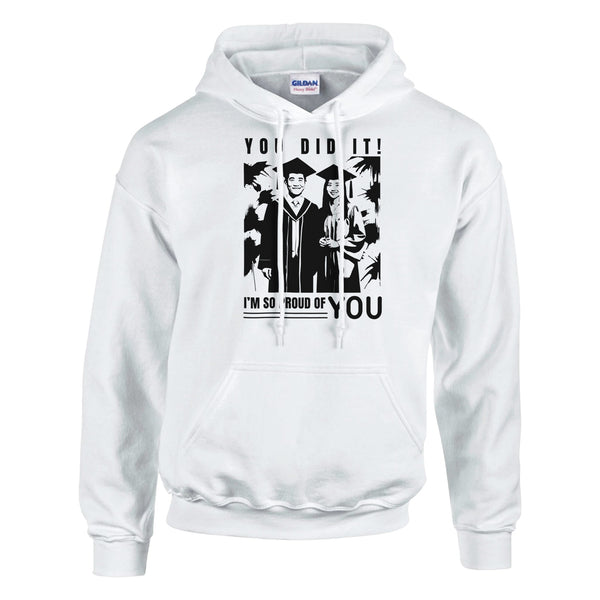 Caps Off to Memories - Graduate's Delight Hoodie - White - Hoodies