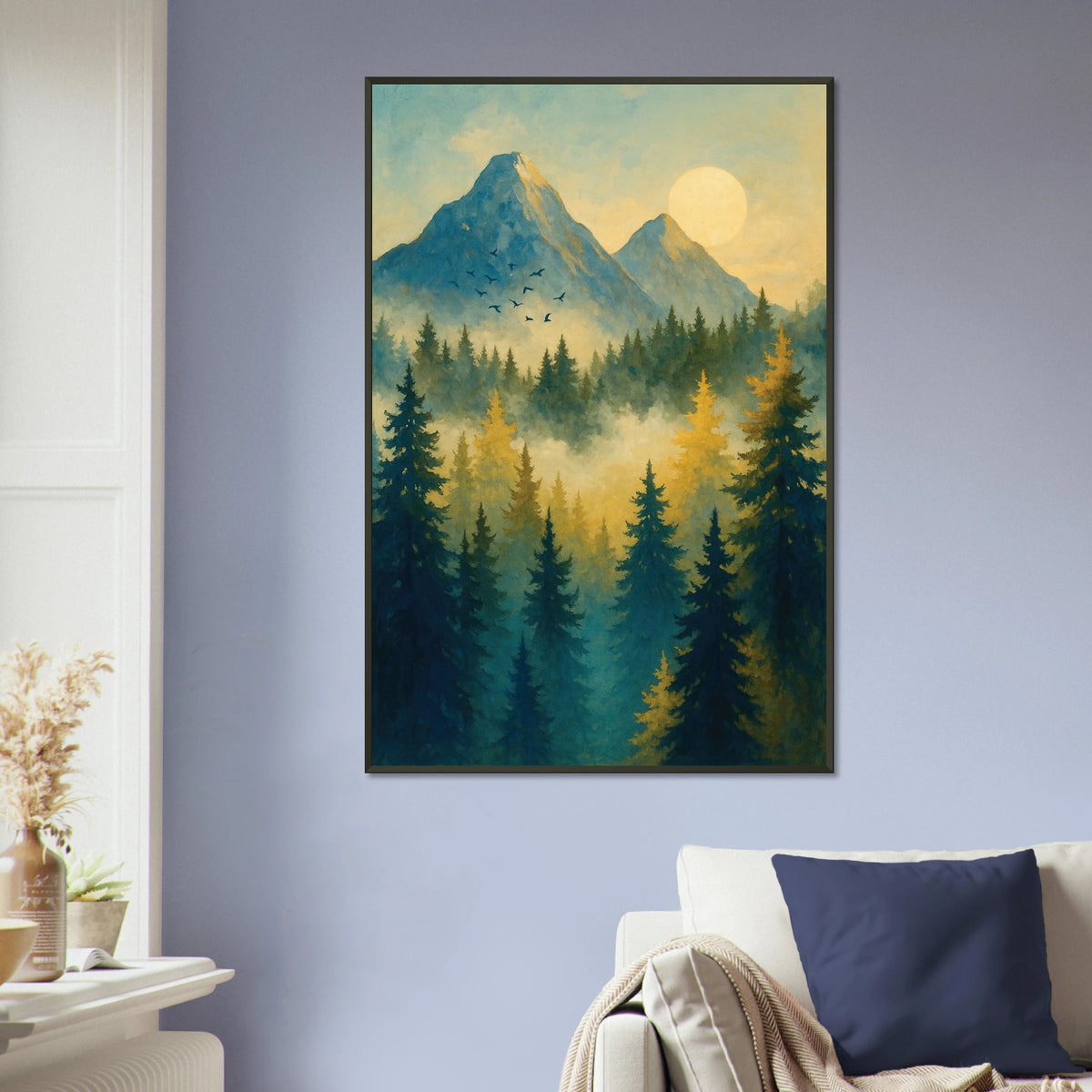 Gift Tranquil Sunrise – Mountain Metal Framed Poster - - Metal Framed Posters