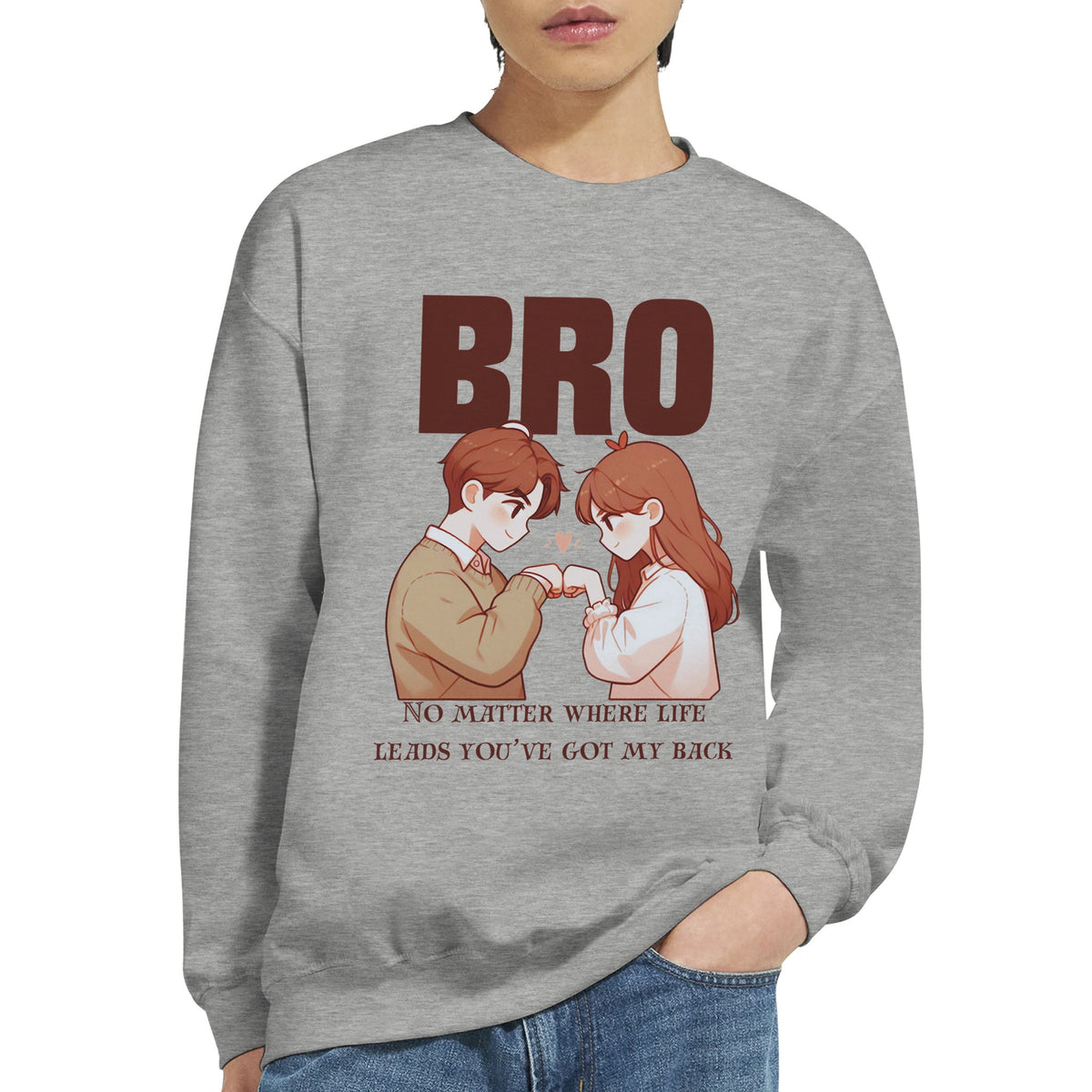 Brotherhood Bond - Always Got Your Back Sweatshirt - Ash - Sweatshirts