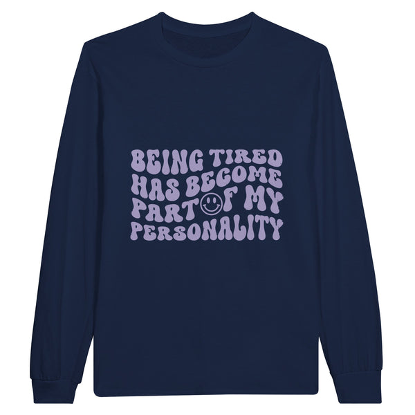 Heavyweight Tired Personality Tee - Navy - Sweatshirt