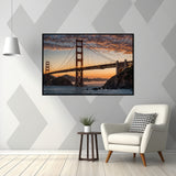 Sunset Majesty - Golden Gate Bridge - - Framed Posters