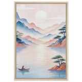 Gift of Stillness – Tranquil Watercolor Framed Canvas - - Canvas